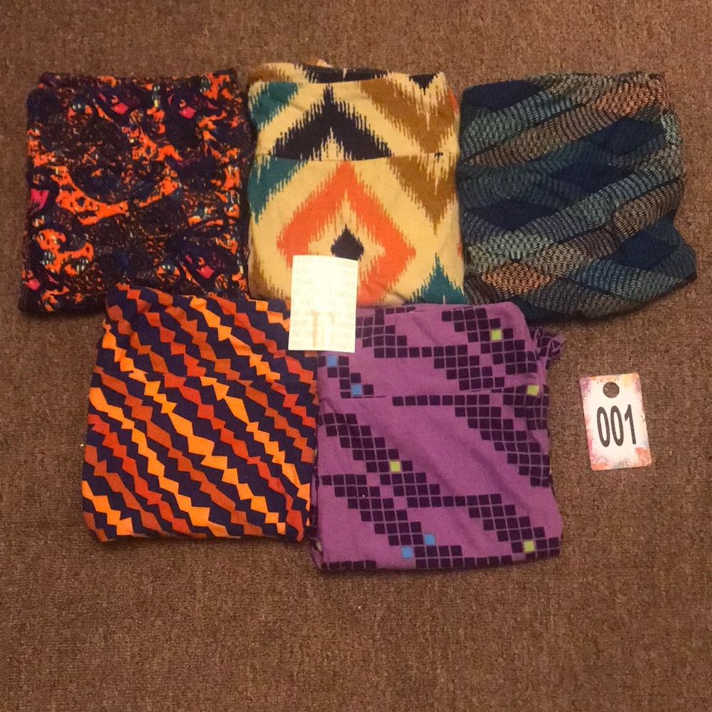 Lularoe TC leggings lot (5) assorted pairs NEW